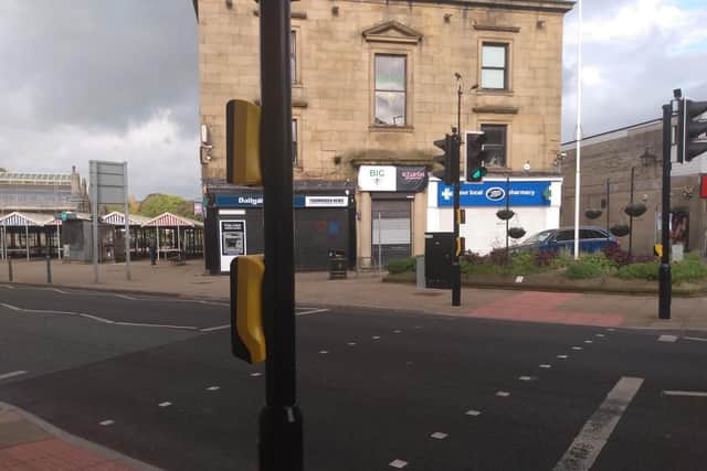 The new pelican crossing at Burnley Road in Todmorden town centre