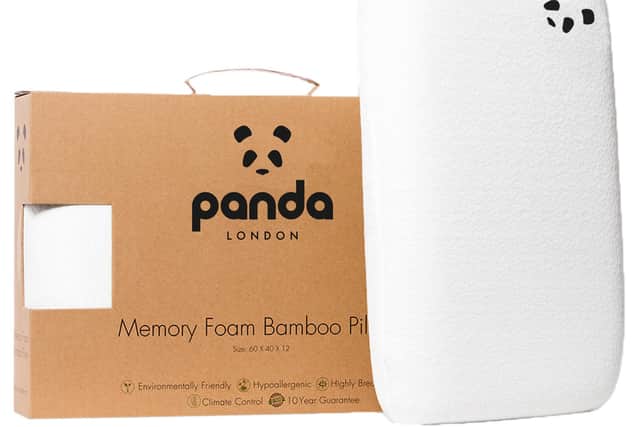 Panda London’s bamboo memory foam pillow can help you to stay cool and sleep better
