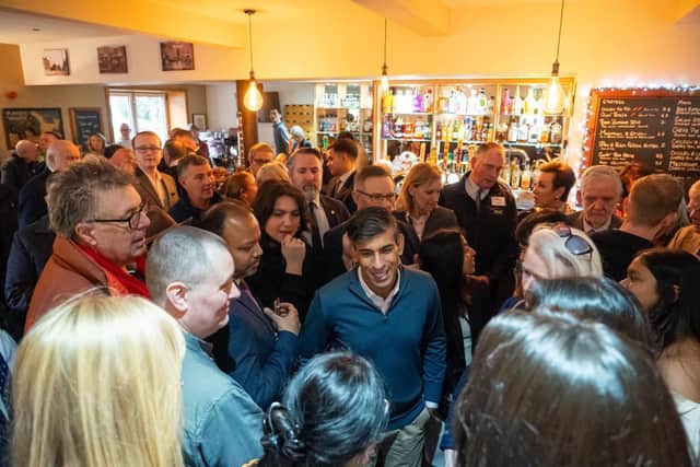Rishi Sunak was at the pub in Rastrick this morning