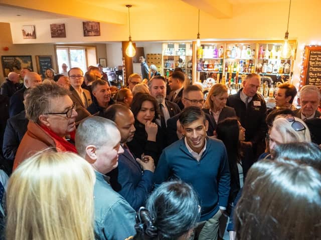 Rishi Sunak was at the pub in Rastrick this morning