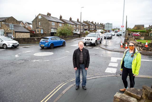 Residents and councillors in Shelf have campaigned for years for safety improvements at the Cooper Lane mini-roundabout in Shelf