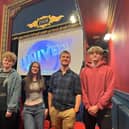 Calder Valley MP Josh Fenton-Glynn with members of the Youth Theatre at the recent community cinema launch.