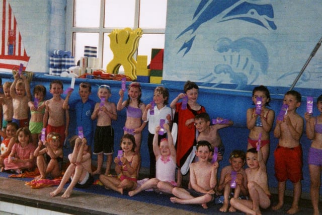 Children at a swimming gala in 2004