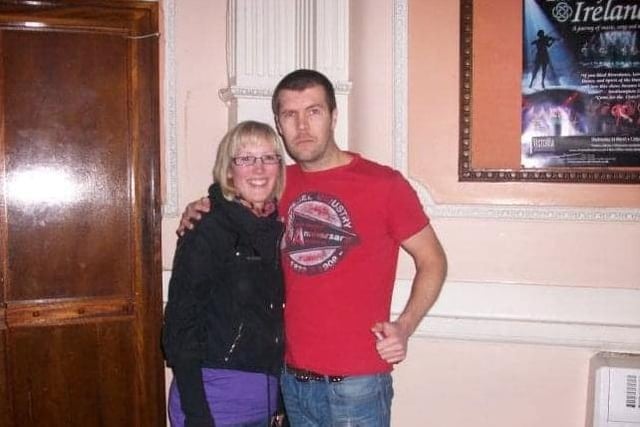 Michelle Strange had this snap taken with comedian Rhod Gilbert