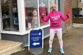 Halifax's Pink Runner will take on his second marathon in support of Overgate Hospice on Saturday, August 15.
