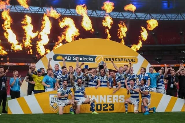 Here's your chance to win a 2024 Halifax Panthers HOME SHIRT and a special BOOK to commemorate 150 years of the club - right up to Fax's 1895 Cup Final success at Wembley in August. (Photo credit: Simon Hall)