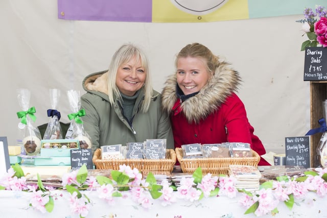 Tracy Rose, left, and Alice Bramley on Chox stall.
