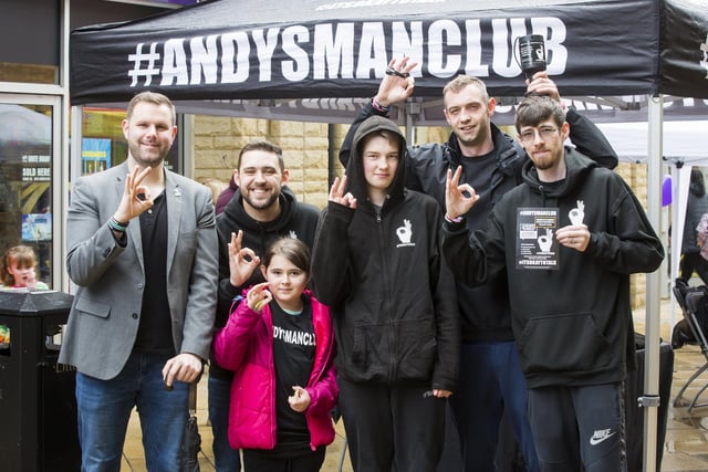 Andy's Man Club stall, from the left, Paul Waterman, Michael Coley, Isobelle Coley, nine, Brooklyn Sharpe, Jason Sharpe and Matthew Woodcock.
