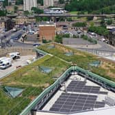 The green roof at Halifax Bus Station