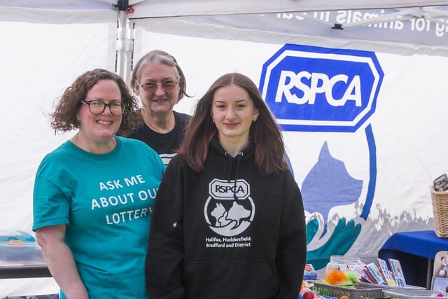 On the RSPCA stall, from the left, Vanessa Mortimer, Vivien Teesdale and Lucy Wheadon.