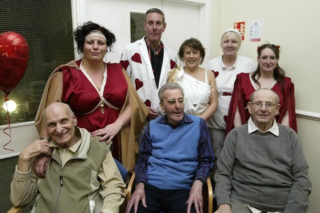 Pictured (from back left) at Elland Day Care Centre's Valentine's tea, sing-a-long and dance in 2010 are Joanne White, Neil Ross, Debbie Blackburn, Sandra Atkinson and Heather Stansfield. In front are Thomas Crompton, Roy Collins and Edgar Bolton