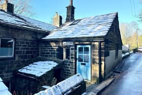 One approach to the deceptively spacious cottage in Hebden Bridge.