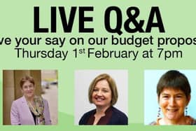 The Q&A is a chance for residents to put questions to the council on their budget plans