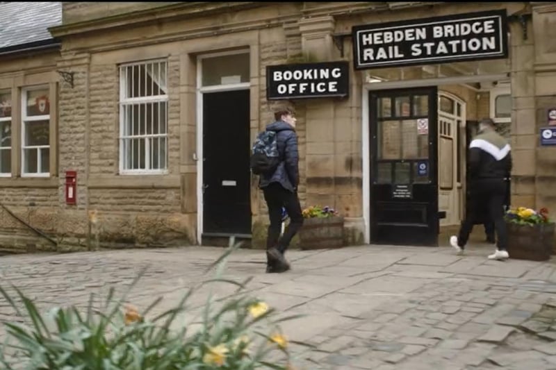 Many viewers will have spotted that Ryan went to Leeds to see Tommy Lee Royce from the real Hebden Bridge Train Station. Picture: BBC