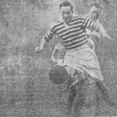 Ken Jowett has the beating of a Doncaster full-back.