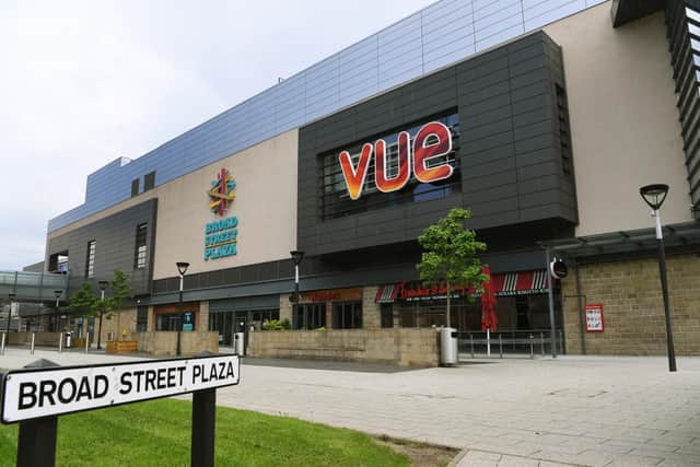Broad Street Plaza and Vue cinema complex in Halifax town centre.