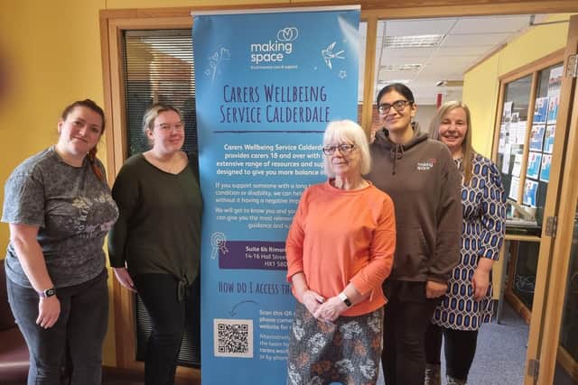 The team behind the Carers Wellbeing Service Calderdale, which is based in Halifax, and operated by national health and social care charity Making Space, provides a wide range of individual and group support to people who care for loved ones full-time.