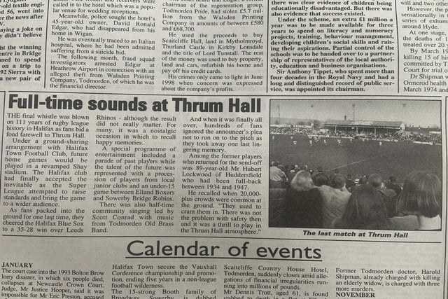 Halifax Blue Sox said goodbye to Thrum Hall after 111 years back in 1998.