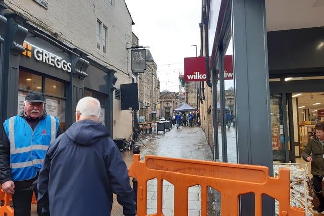 Old Cock Yard is closed off until 4pm for the filming