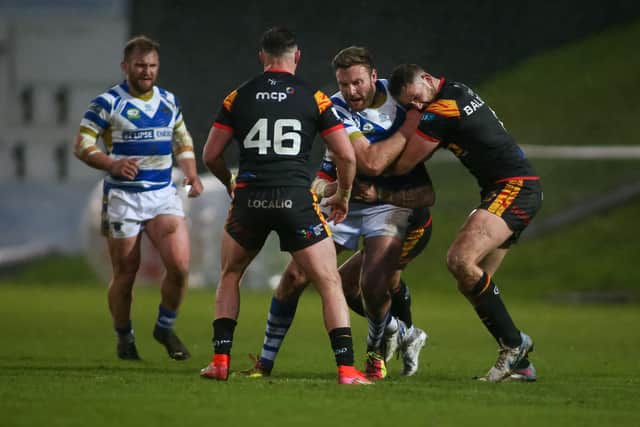 Action from Halifax Panthers v Bradford Bulls on Easter Monday. Photo: Simon Hall