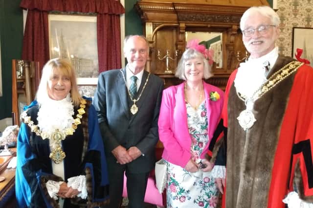 Mayor Coun Ashley Evans and his Mayoress Rosie Tatchell, and Deputy Mayor Coun Sue Holdsworth and her consort Michael Holdsworth