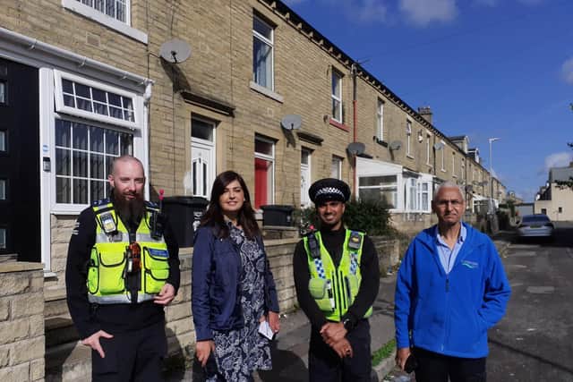Members of Calderdale Community Protection have joined police, firefighters and Halifax Central Initiative to reassure and engage with residents today