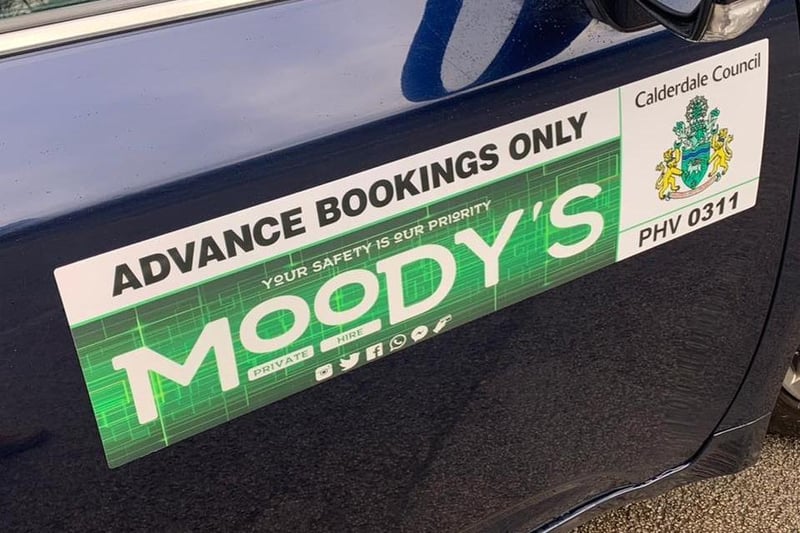 Moody's Private Hire in Halifax can be reached on 07486 434880