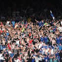 Oldham Athletic fans at Boundary Park