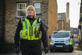 Catherine (SARAH LANCASHIRE) Filming has begun on the third series of Happy Valley. Picture: BBC/Lookout Point/Matt Squire