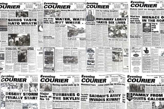 Halifax Courier headlines in the 1990s
