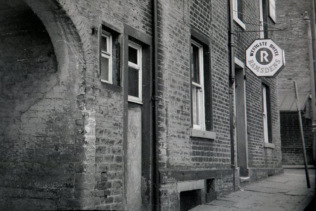 Fosters' Court, below the Westgate pub, 1969