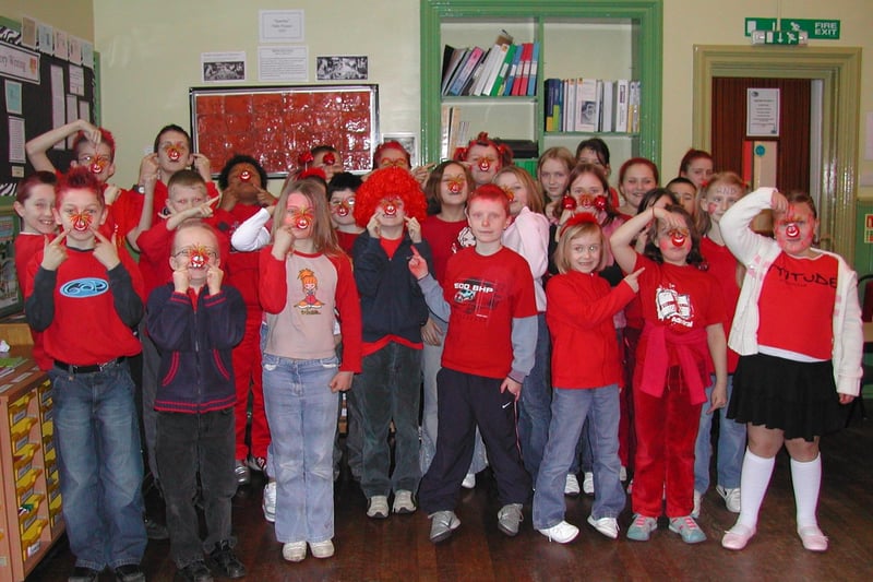 Red Nose Day at Walsden Junior School back in 2005.