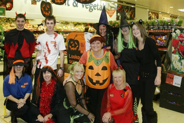 Staff of Sainsbury's, Brighouse in Halloween costumes back in 2005.