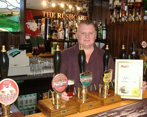 Bob Thompson, Landlord of The Rushcart, Sowerby, which won Real Ale Pub Of The Year back in 2005.