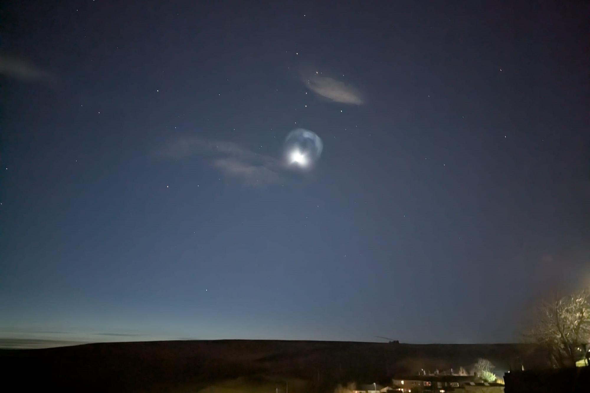 Glowing orb spotted lighting up the sky above Halifax last night