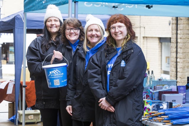 Calderdale SmartMove stall, from the left, Gail Lumb, Jo Core, Paula Biggs and Lucy Waring.