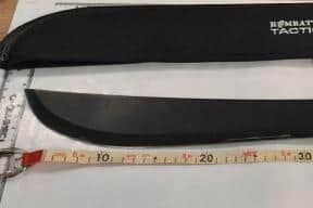 The knife was found at a house in Halifax