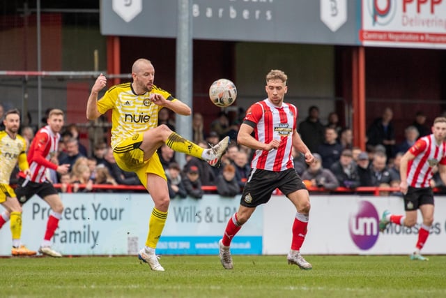Action from the semi-final at Altrincham on April 1