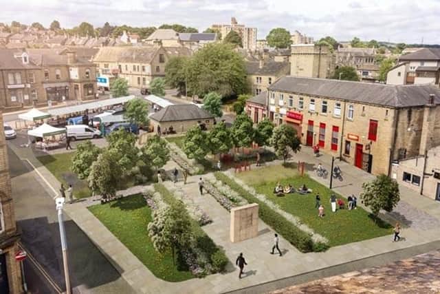 An artist's impression of how Elland town centre could look