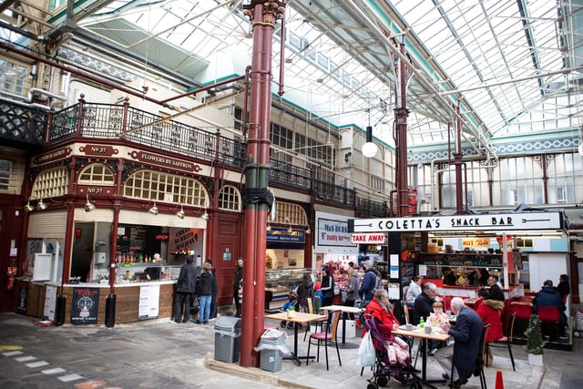 Halifax Borough Market features stunning Victorian architecture and there's plenty to see, shop and eat.