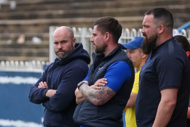 Halifax Panthers' head coach Liam Finn at Featherstone Rovers. Photo by Simon Hall.