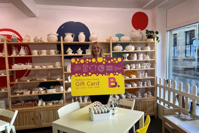 Lauren Lister – owner of Pottery Spot - which is part of the Brighouse Gift Card.