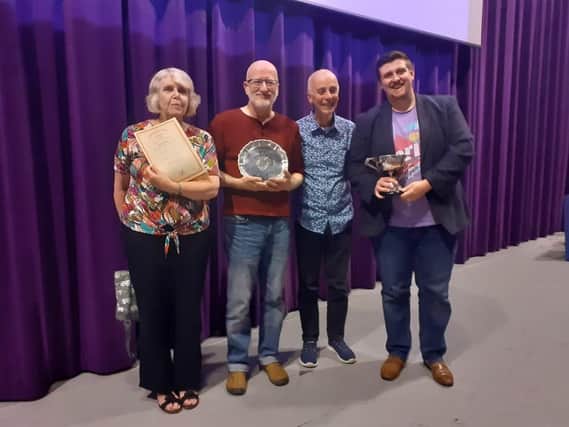 From left Polly Bryan, Ged Marescaux, Stephen Fearnley and Martin Welsh at the awards ceremony.