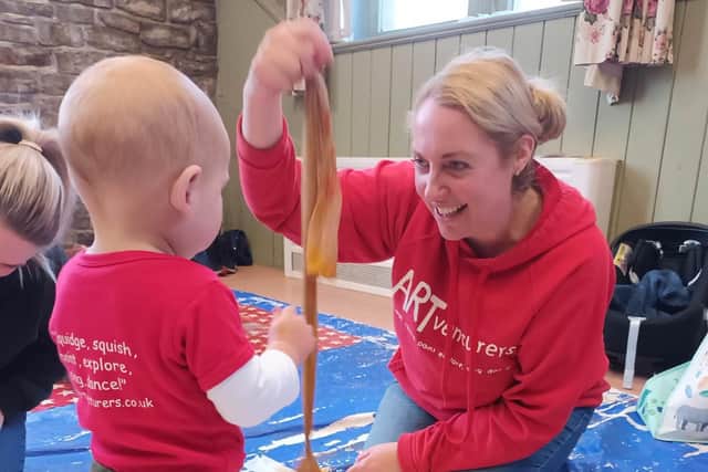 Vicky Rossi is the owner of ARTventurers Halifax, who run art and creative play classes, events and parties for babies, toddlers and children in Halifax, Cullingworth and Queensbury and other areas