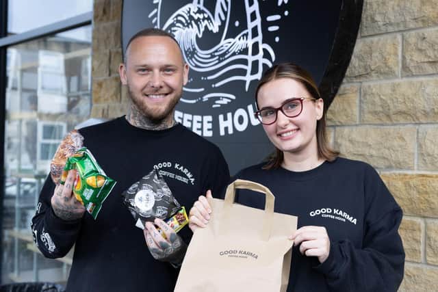 Jack Greenwood and Millie Armstead from Good Karma Coffee House, Brighouse
