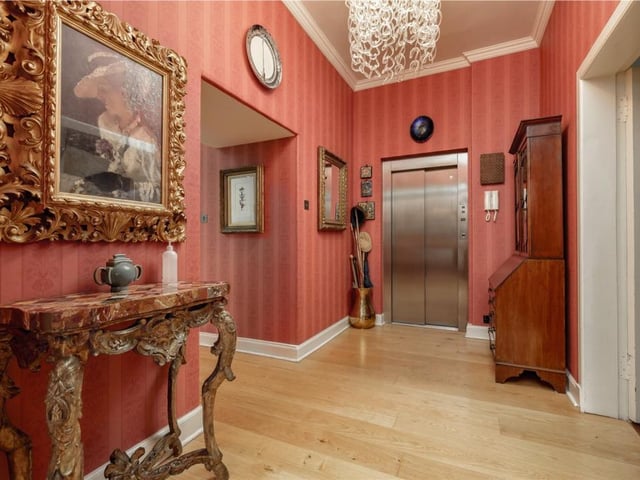 Hallway with lift access.