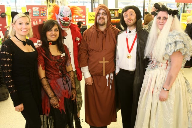 Staff at Wilkinson, Halifax dressed in Halloween costumes back in 2010