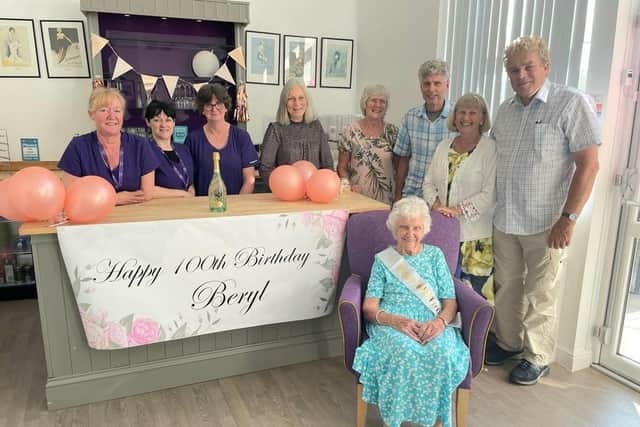 Beryl Mason celebrates her 100th birthday in Greetland
