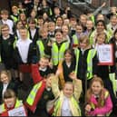 Children from Lightcliffe CE Primary School who took part in the litter pick