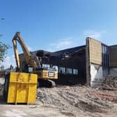 The demolition of Halifax Swimming Pool is well underway